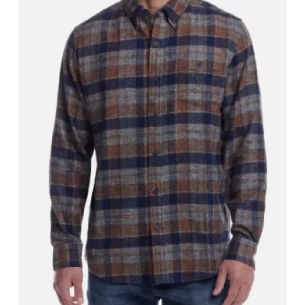 NEW Weatherproof Vintage Men's S Plaid Button-Up Shirt Flannel